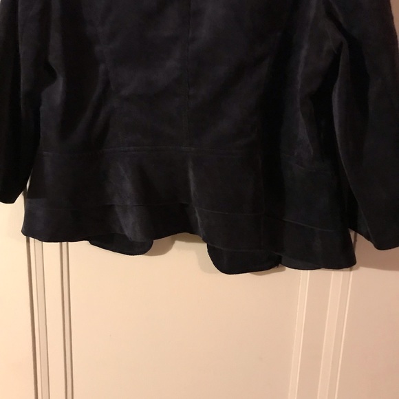 Dress Barn Corduroy Navy Blue Jacket Size L w/ Decorative Metal Buttons - Picture 5 of 6